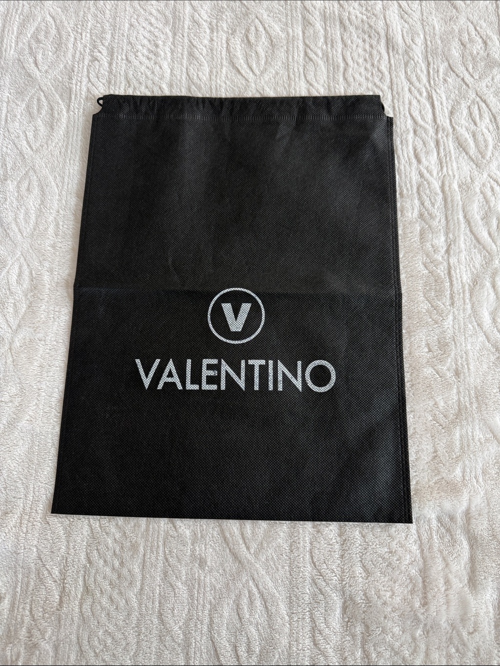 Valentino Black Dust Bag with White Logo